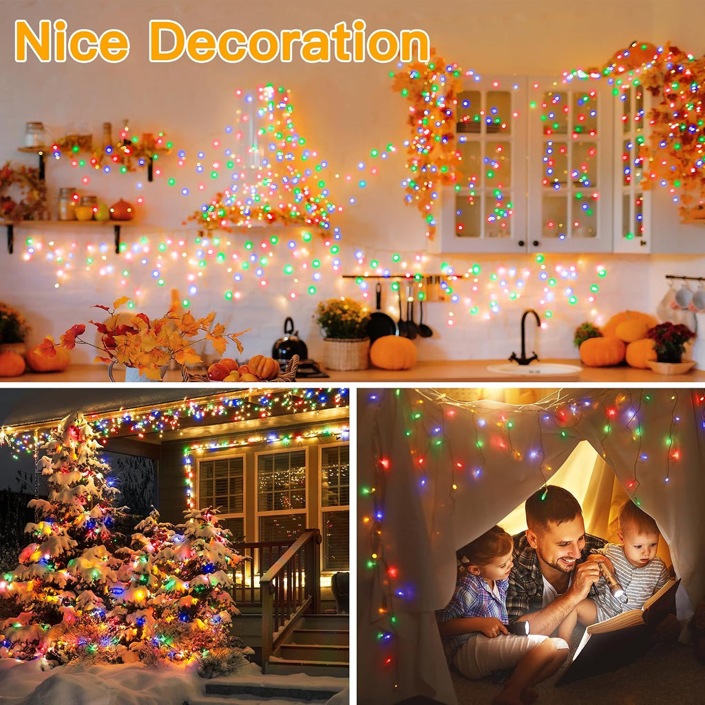 Icicle Lights for Outside 306LED 25FT, Color Changing Christmas Light with Remote 11 Modes Timers Waterproof, Plug in