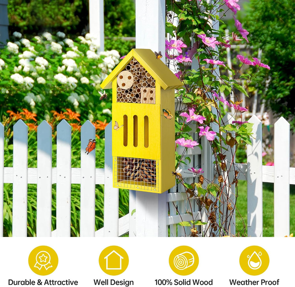 Bee House Bug Hotel & Butterfly House, Wooden Ladybug House