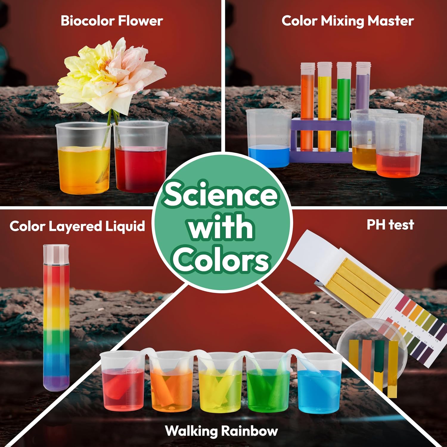 Amazing Science Kits- 85+ Experiments Educational Toys, STEM Activities with Erupting Volcano and Growing Crystal