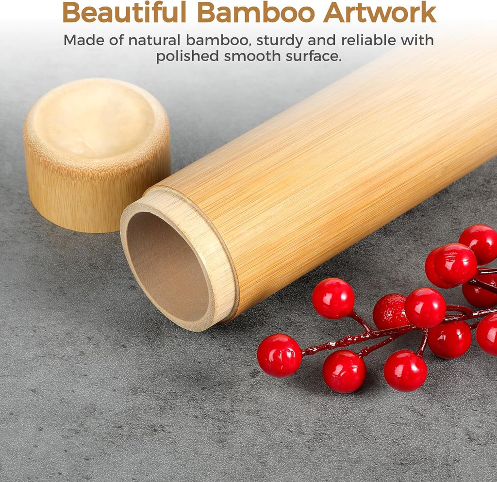 Bamboo Scattering Urn Set, 8 PCS Small Bamboo Scattering Urns for Human Ashes, Cremation Ashes Tube Urns for Dog Cat
