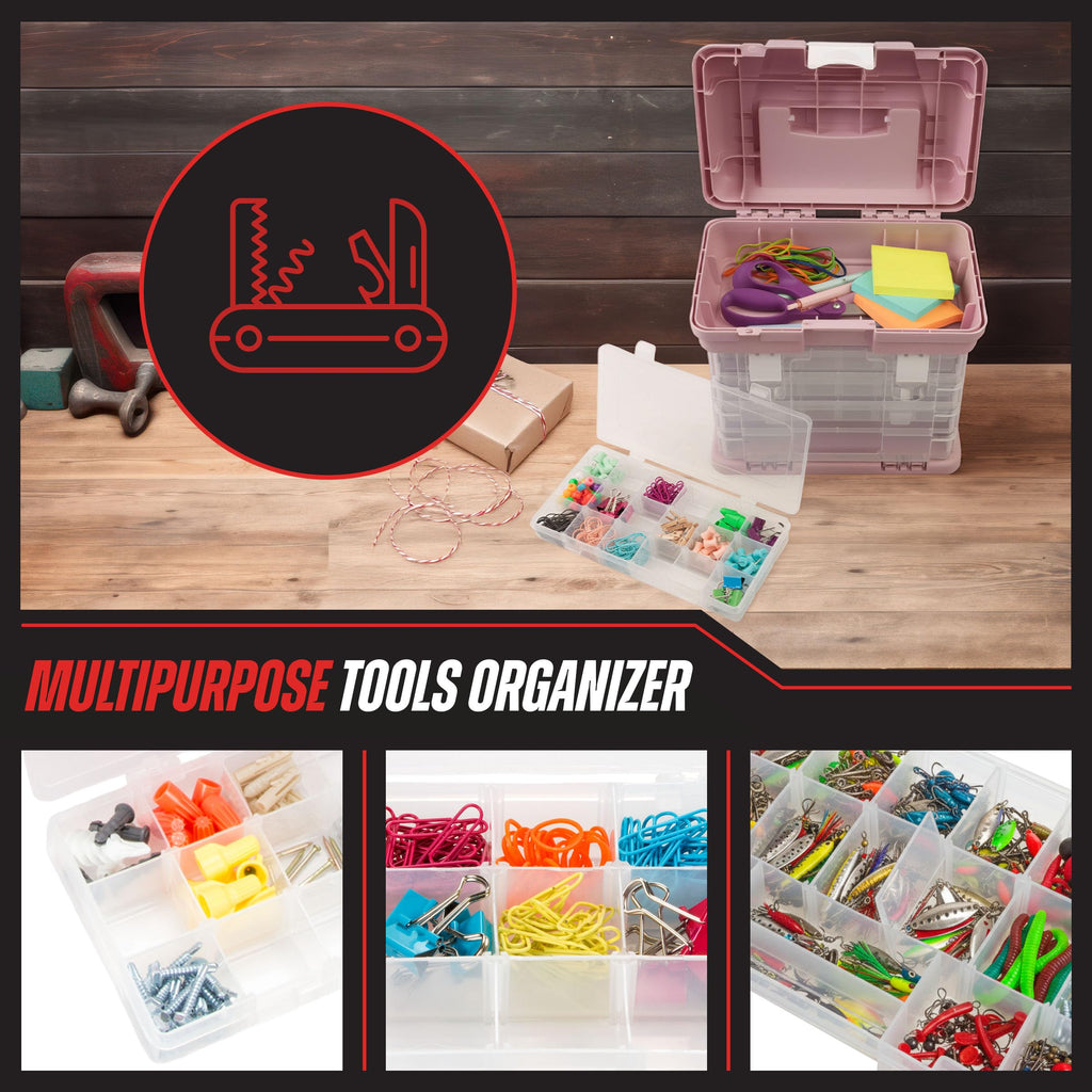 Portable Tool Box for Women or Men, Pink
