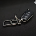 Titanium Carabiner Clip for Keys,Multifunctional EDC Keychain with Keyring,Backpack Accessory