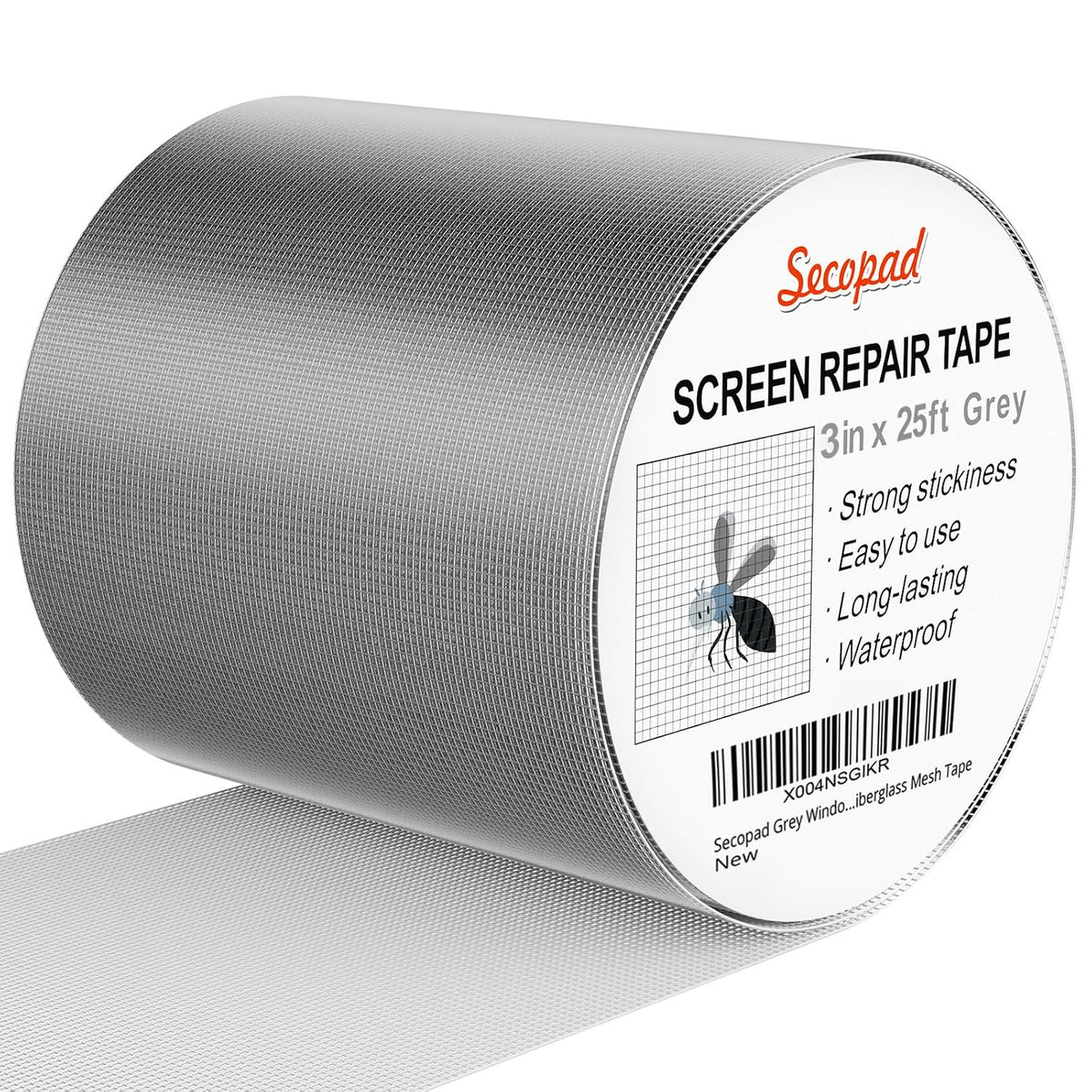 3" x 300" (25FT) Screen Repair Tape, Screen Repair Kit, Grey