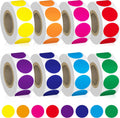 Colored Dot Stickers,4000 PCS(8 Rolls, 3/4")