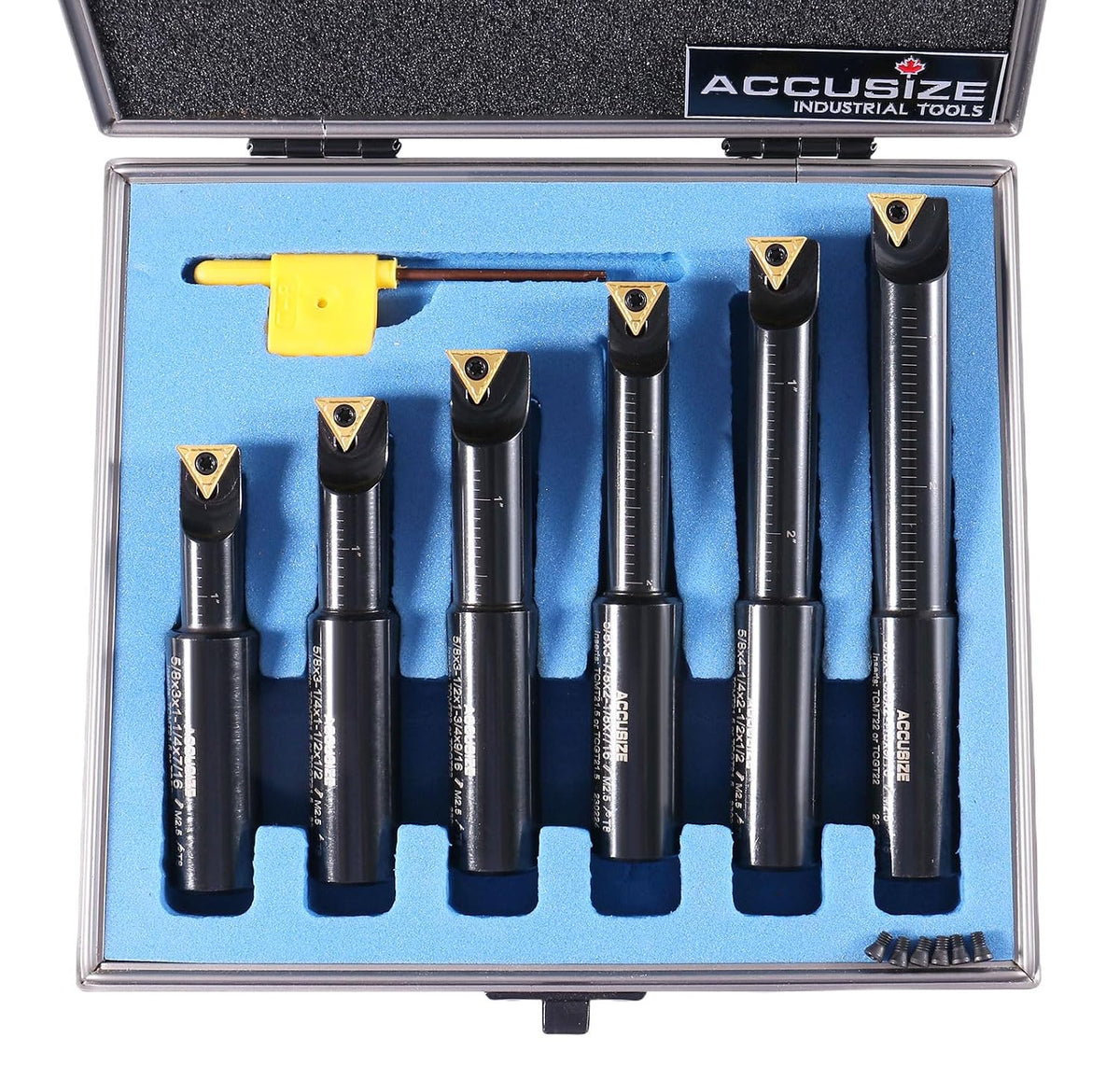 Accusize Industrial Tools Round Shank Indexable Boring Bar, 5/8 in