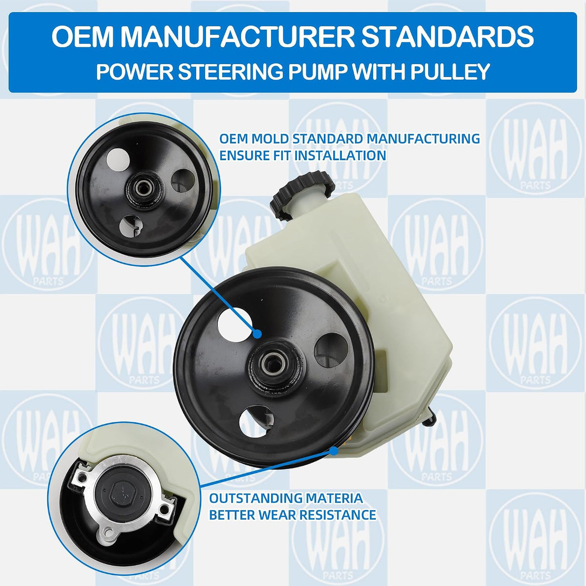 Power Steering Pump With Pulley Compatible With Jeep Liberty