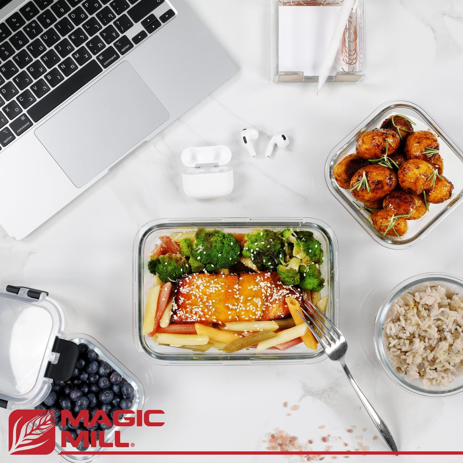 Premium Borosilicate Glass Food Storage Containers with lids Set | 24pc Sets with 12 Bowls & 12 Airtight Locking Lids