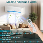 3 Zone Mini Split AC/Heating System, 9K+9K+12K BTU, 22 SEER2