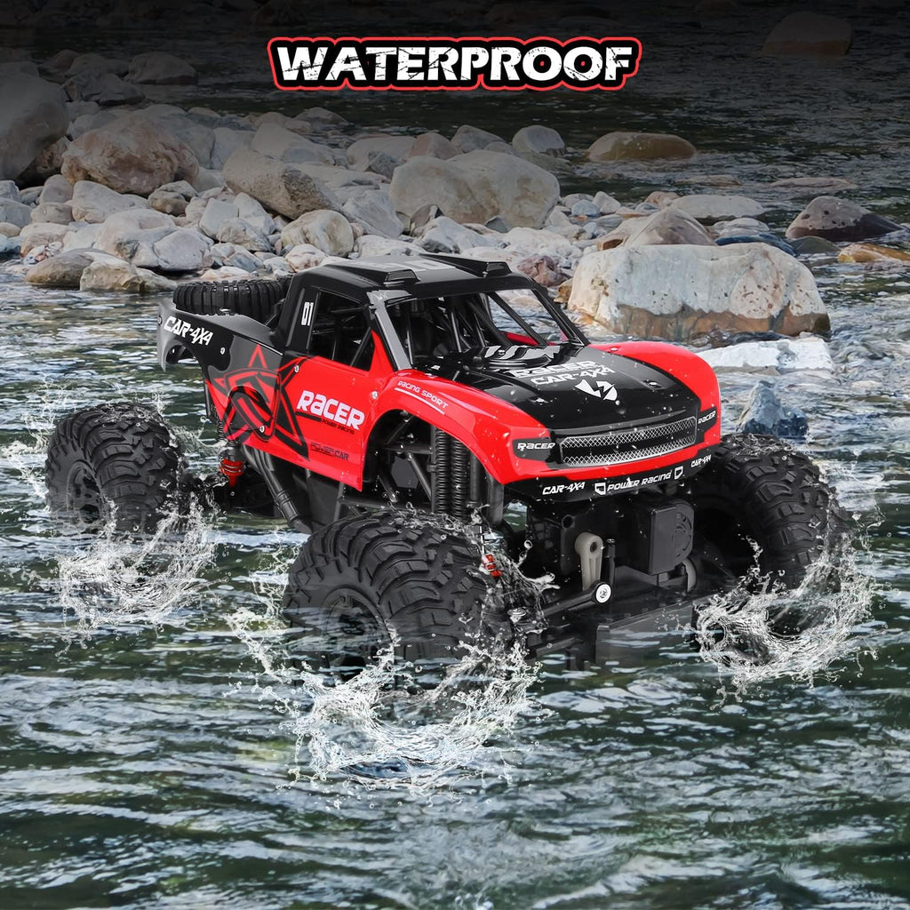 RC Trucks 4x4 Offroad Waterproof - 1:12 Scale Large Amphibious Remote Control Car, Dual Motors Crawler Vehicle