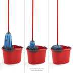 Microfiber Cloth Mop & QuickWring Bucket with Extra Refill, 2 Piece Set