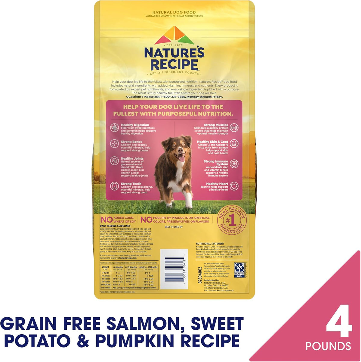 Grain Free Salmon Dry Dog Food, 4 lb. Bag
