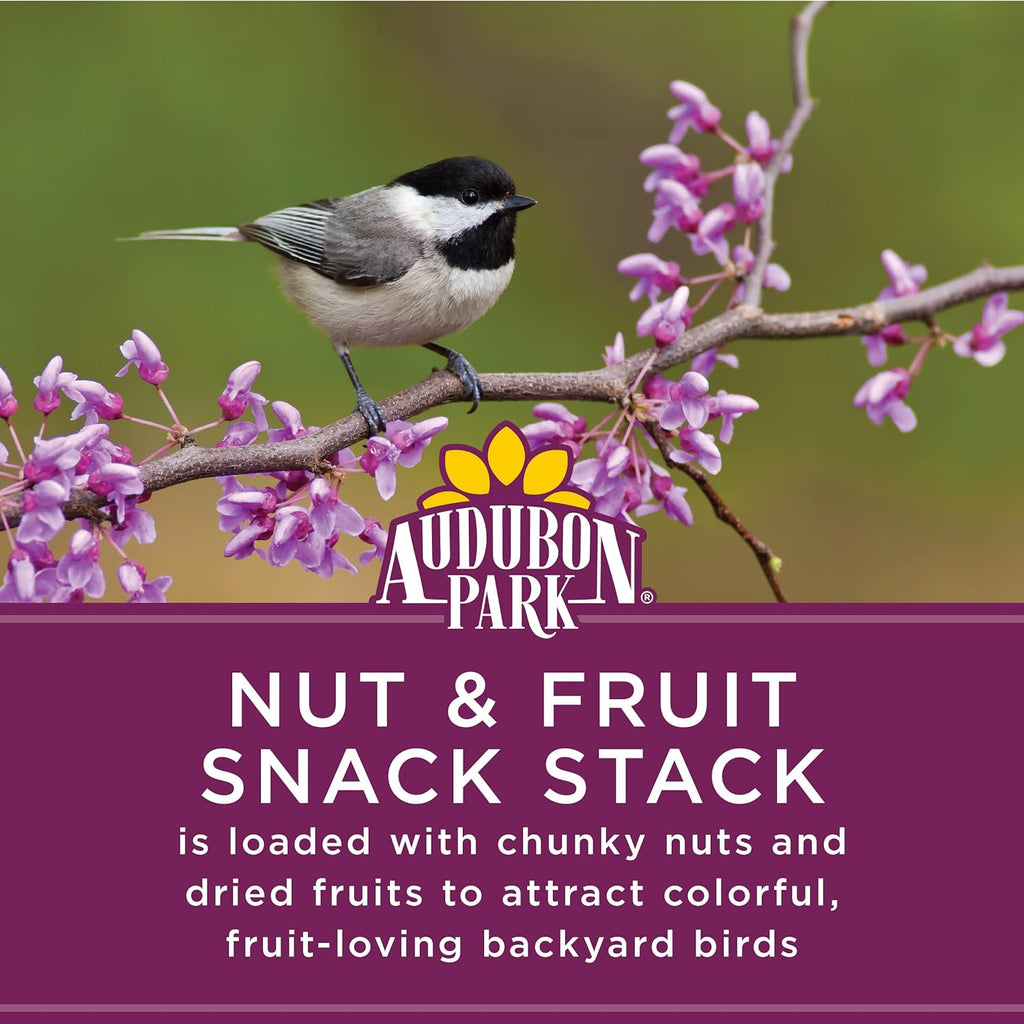 Nut & Fruit Snack Stack Wild Bird Food, Bird Seed Cake for Outside Feeders, 6-Pack | Bird Seed Cake for Outside Feeders