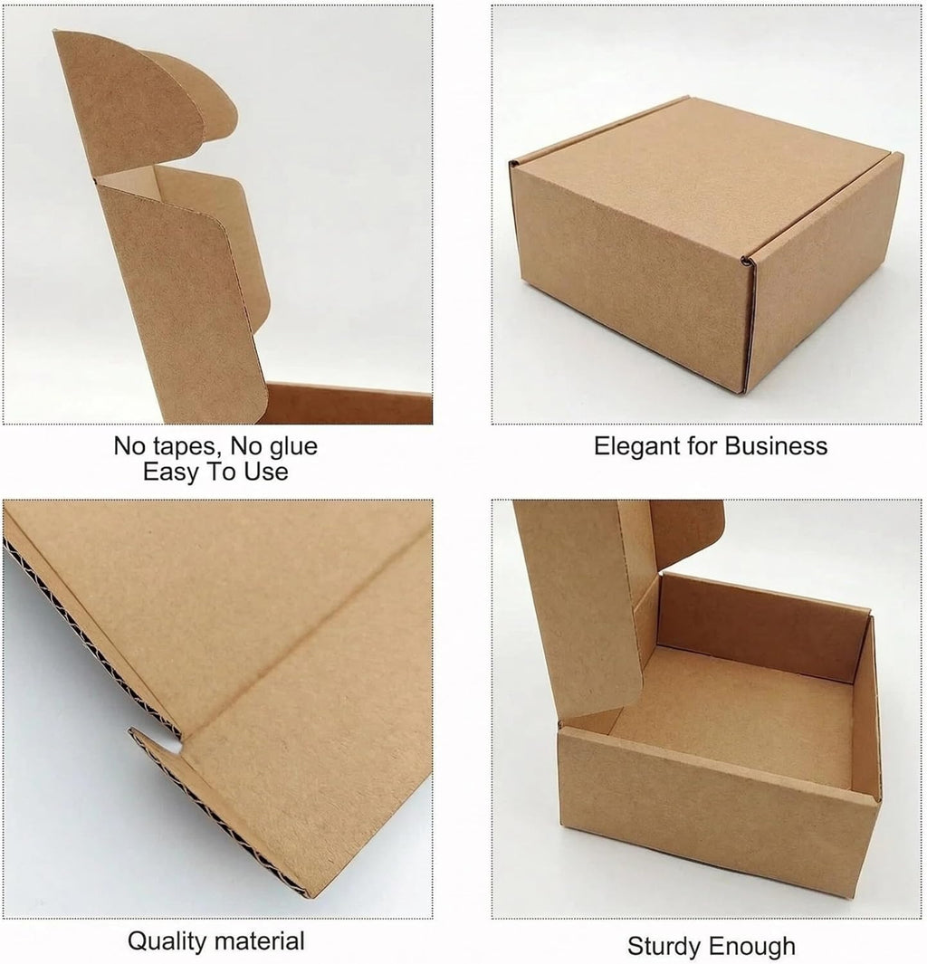 4 x 4 x 2 Inches Small Shipping Boxes Corrugated Packing Box 50 Pack