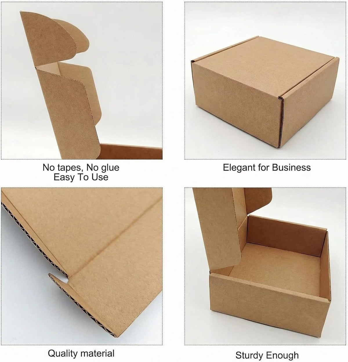 6 x 6 x 2 Inches Small Shipping Boxes Corrugated Packing Box 50 Pack