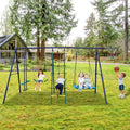 Garden Outdoor Backyard Multi-Functional Children's Swing Set, Heavy-Duty A-Frame, Gift for Kids