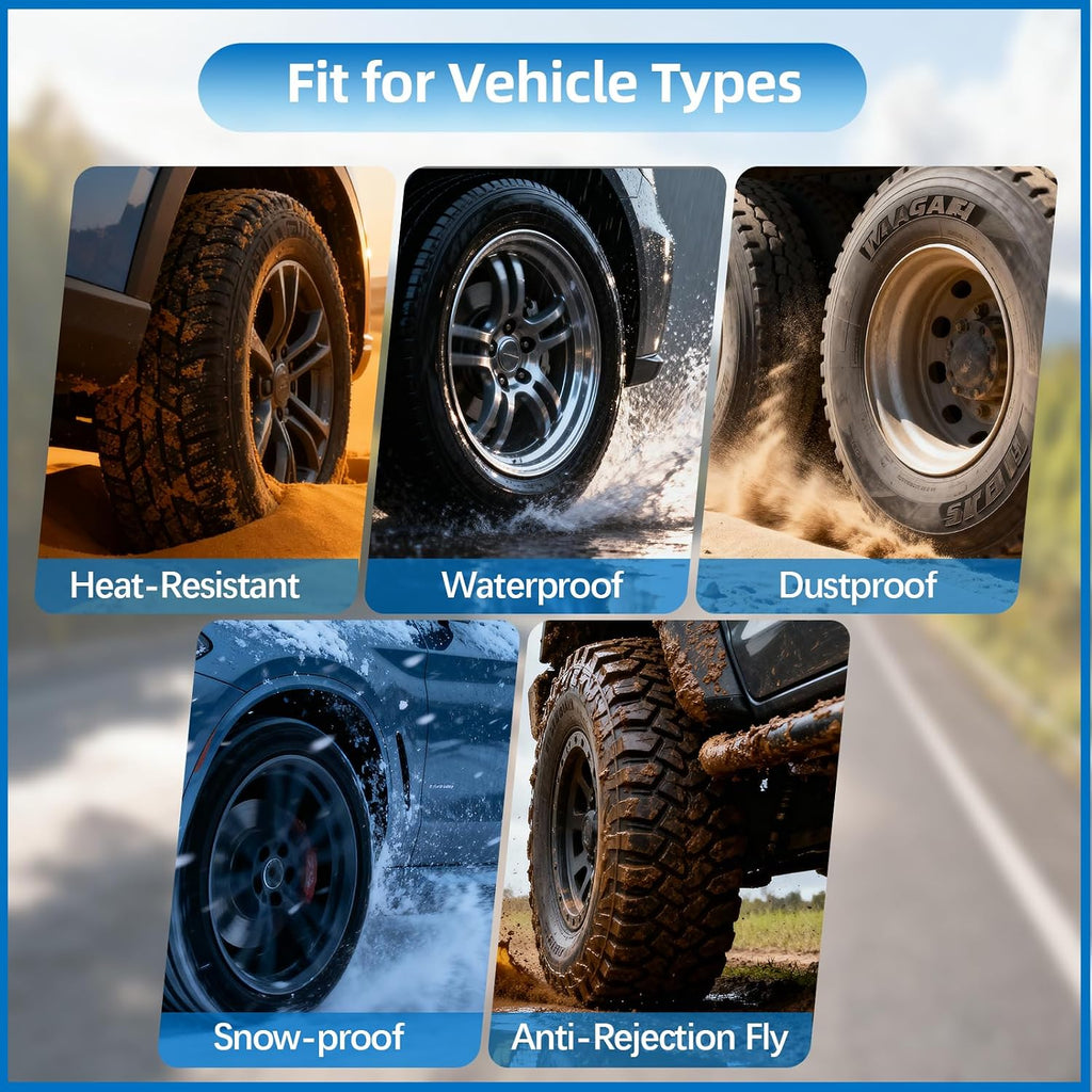 Tire Pressure Monitoring System TPMS, Solar Charge Tire Pressure Monitor with 4 External Sensors & 6 Alarm Modes