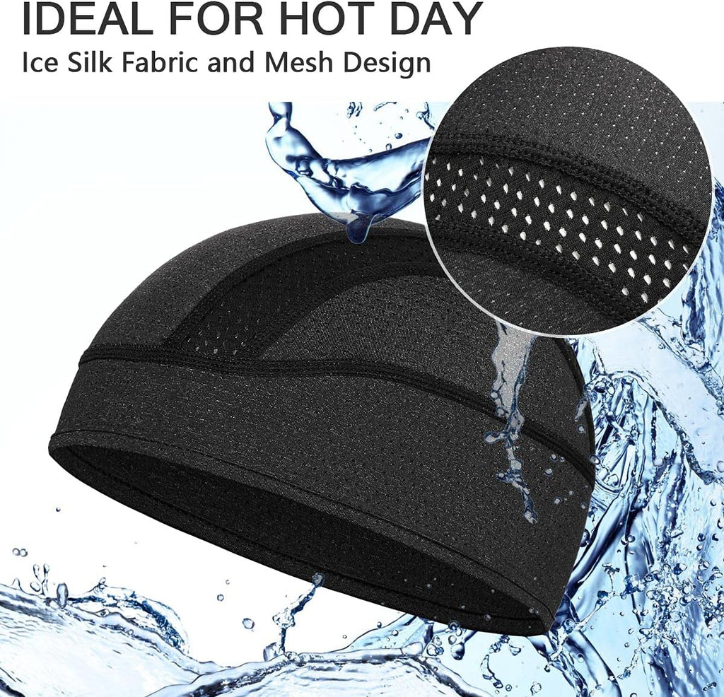 Cooling Skull Cap Breathable Mesh Sweat Control Helmet Liner for Men | Comfortable Nylon Material, Snug Fit, Non-Slip