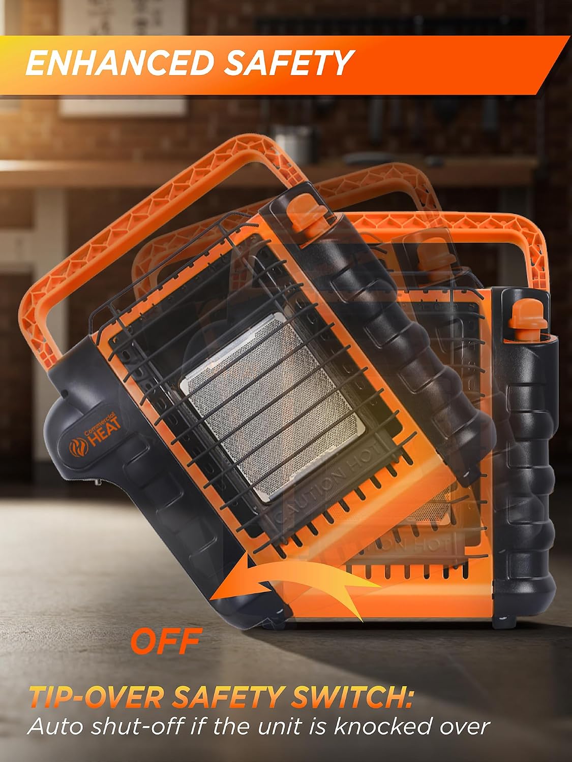 9000 BTU Outdoor Portable Propane Heater, CHP9000O, Orange