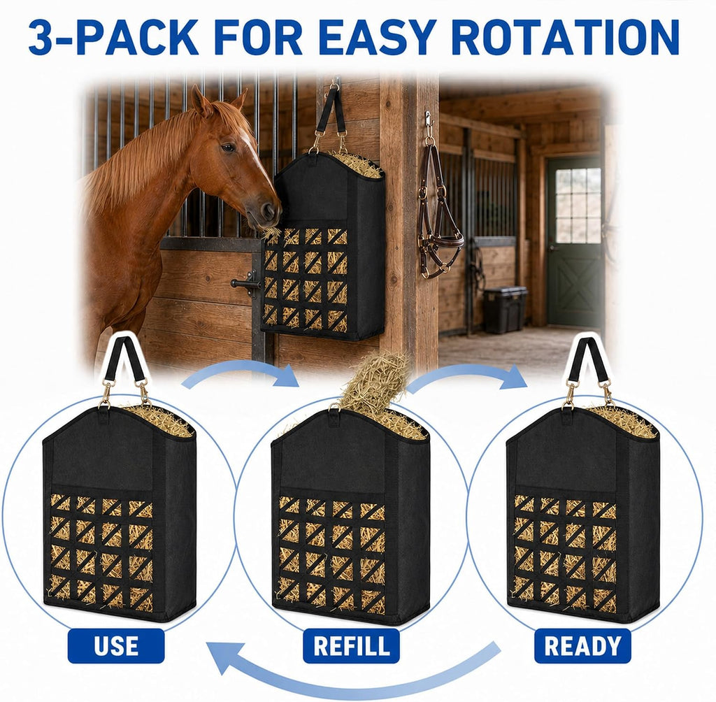 Hay Bags for Horses Goat, Slow Feed Hay Feed Bag
