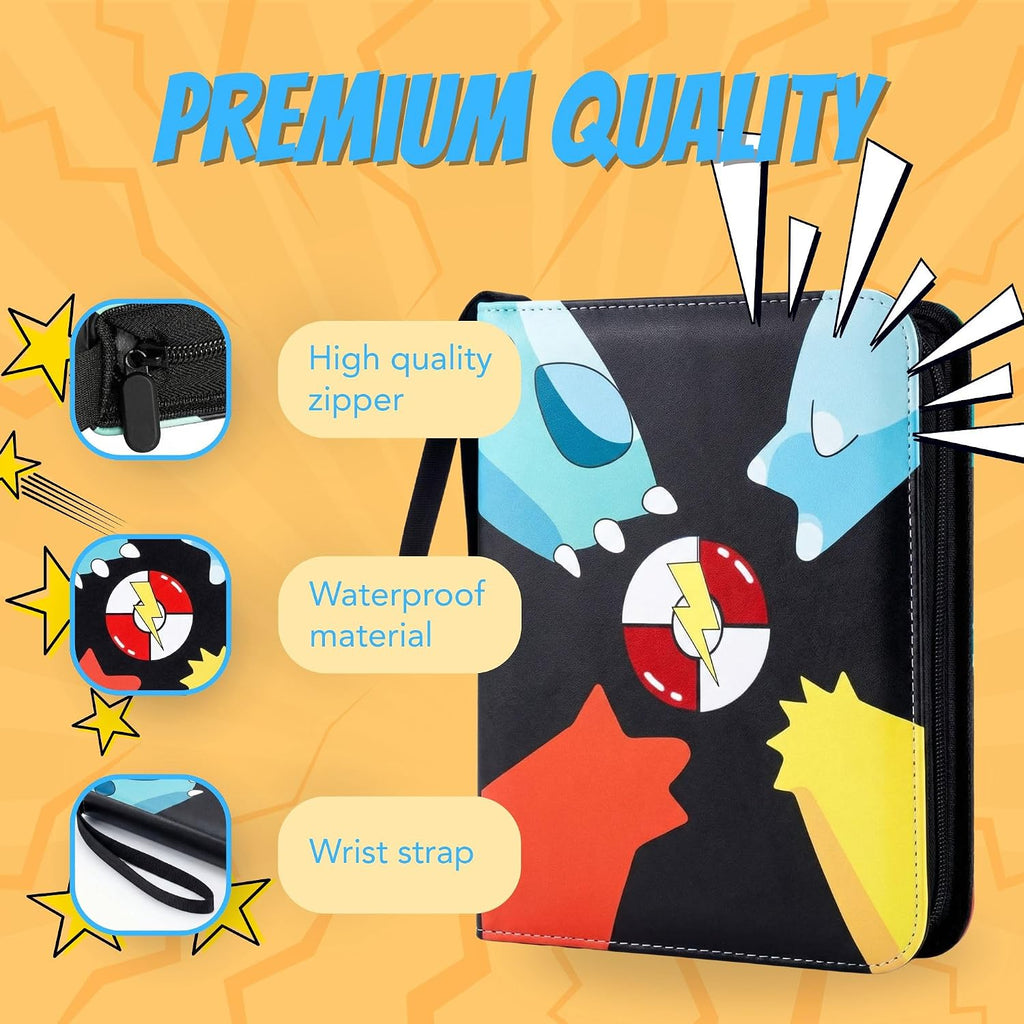 1080 Pockets Card Binder – Premium 9 Pocket Trading Card Album with 60 Double-Sided Sheets | 3-Ring Zipper Collection