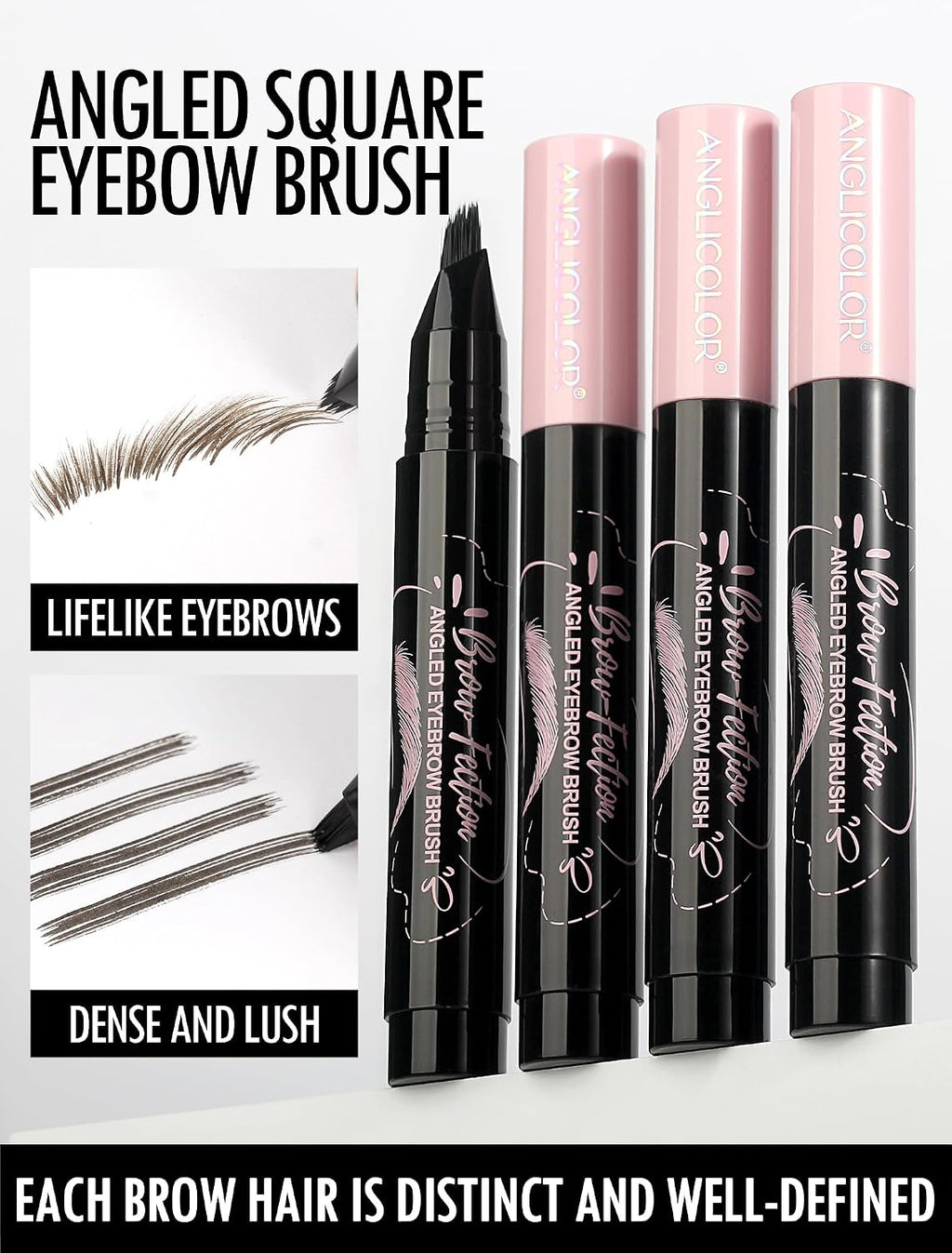 Microblading Eyebrow Pen, Eyebrow Brush, Natural Hair-Like Brows