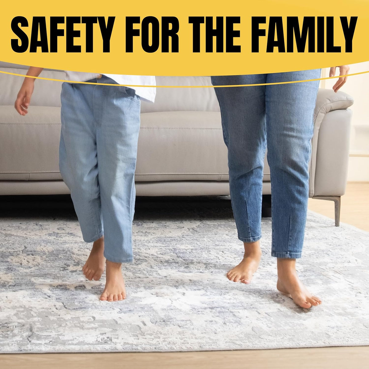 Double Sided Rug Tape - Heavy Duty Double Sided Carpet Tape for Area Rugs