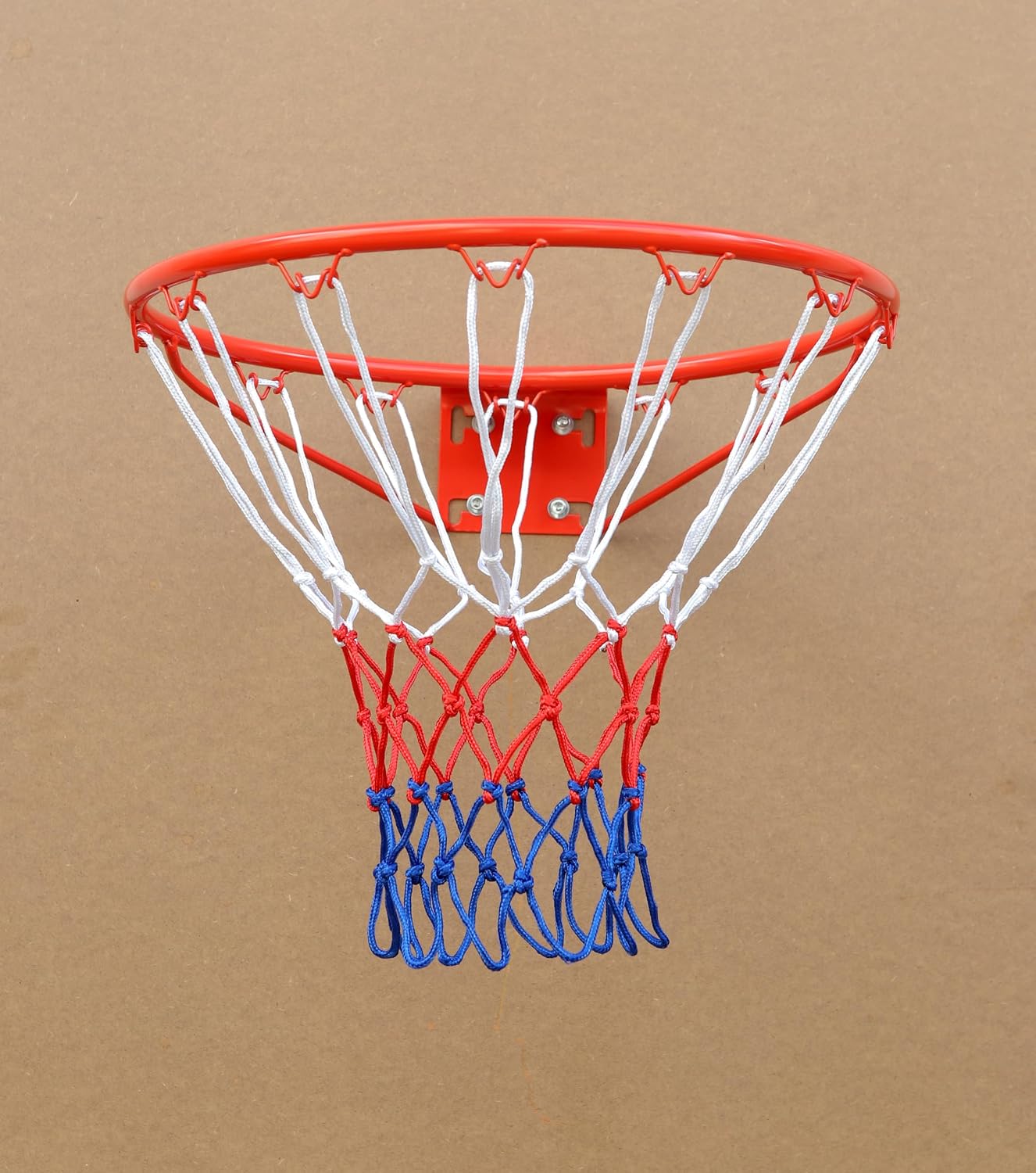18 Inch Basketball Rim Replacement Wall Mounted Outdoor Basketball Hoop, Heavy Duty Solid Steel Basketball Hoop Rim