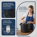 Water Bath Canner with Can Rack 21.5 Quart, Black, WYT-57