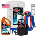 DrainX Tankless Water Heater Flushing Kit Includes Submersible Pump, Hoses, Liquid Descaler Solution, and Measuring Bucket