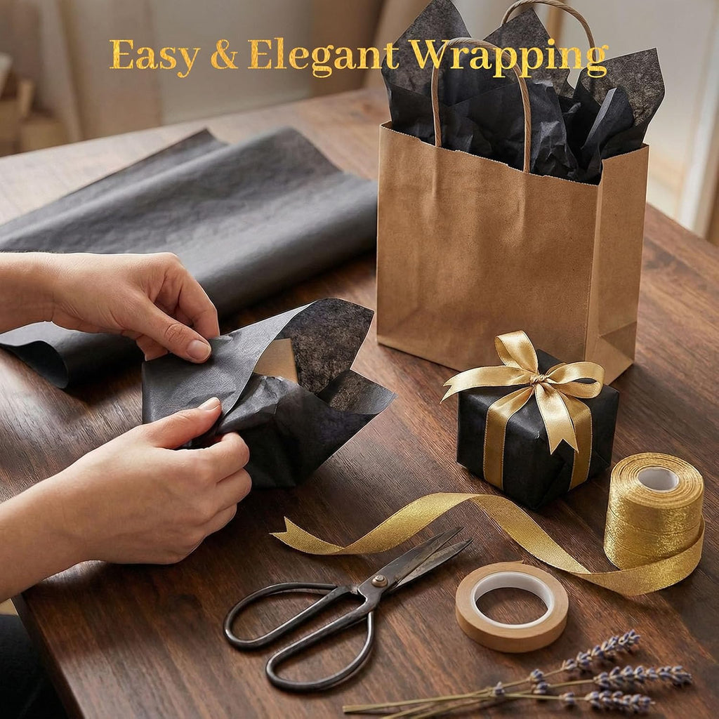 330 Sheets Black Tissue Paper, 14 X 10 inches