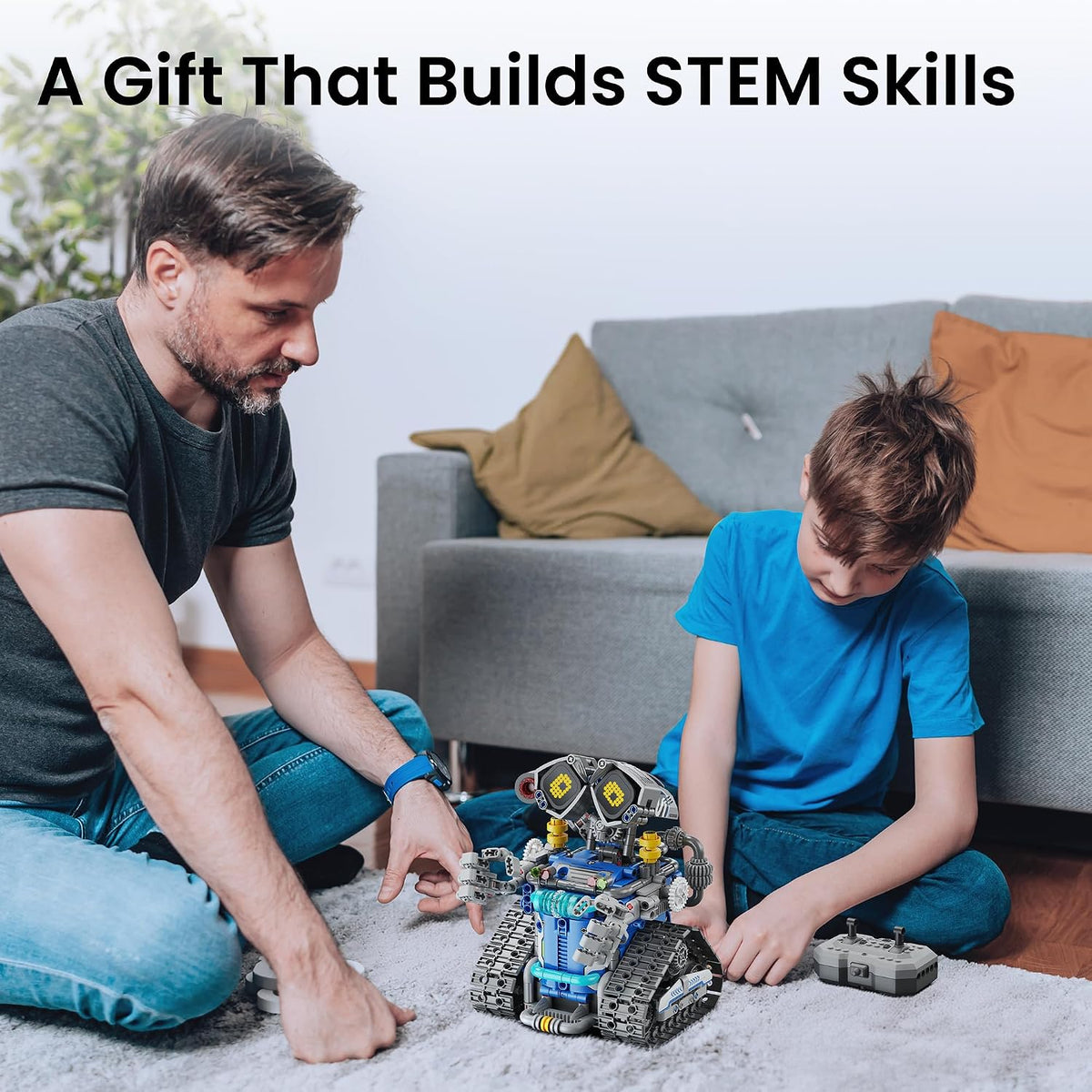 STEM Robot Building Kit with Remote Control Gifts for Boys 8-14