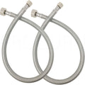 [2-Pack] PROCURU 16-Inch (1.3Ft) x 3/8" Comp x 1/2" FIP Faucet Hose Connector, Stainless Steel Braided Supply Line
