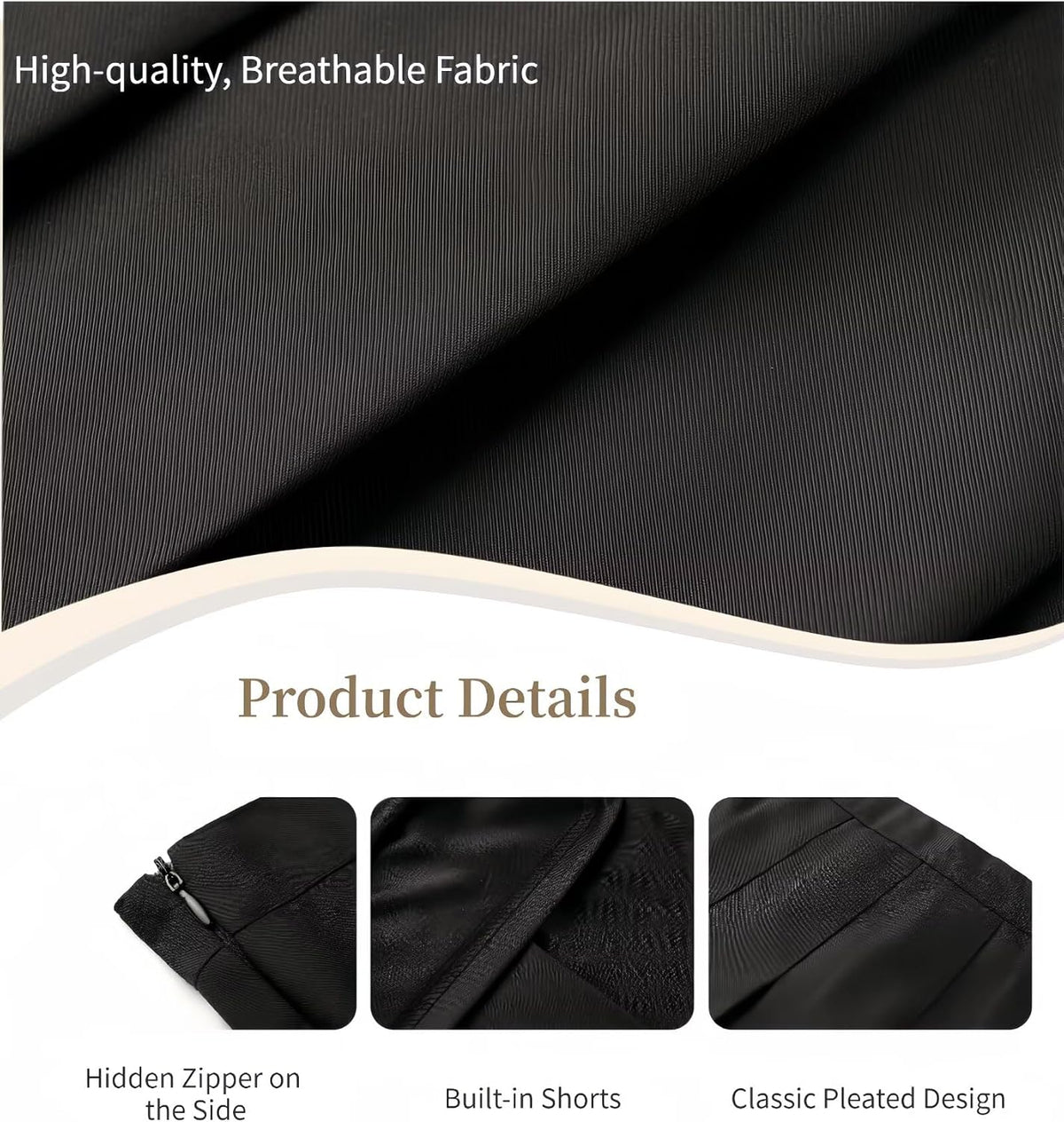 Pleated Skirts for Girls School Uniform Skort with Undershorts 2-14 | High Waisted Mini Pull on Skorts, Girls