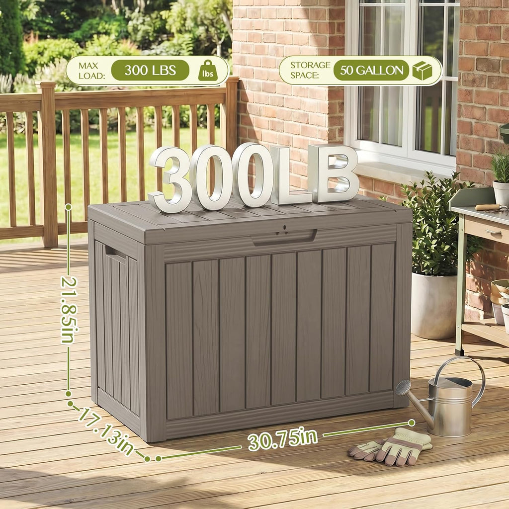 50 Gal Package Delivery Box Lockable Outdoor Storage Box | Secure parcel drop box with UV-resistant resin, waterproof