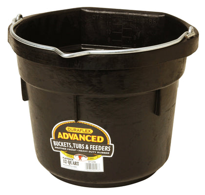 Flat Rubber Bucket Rubber Flat Back Bucket (12 Quart) (Item No. DF12FB)