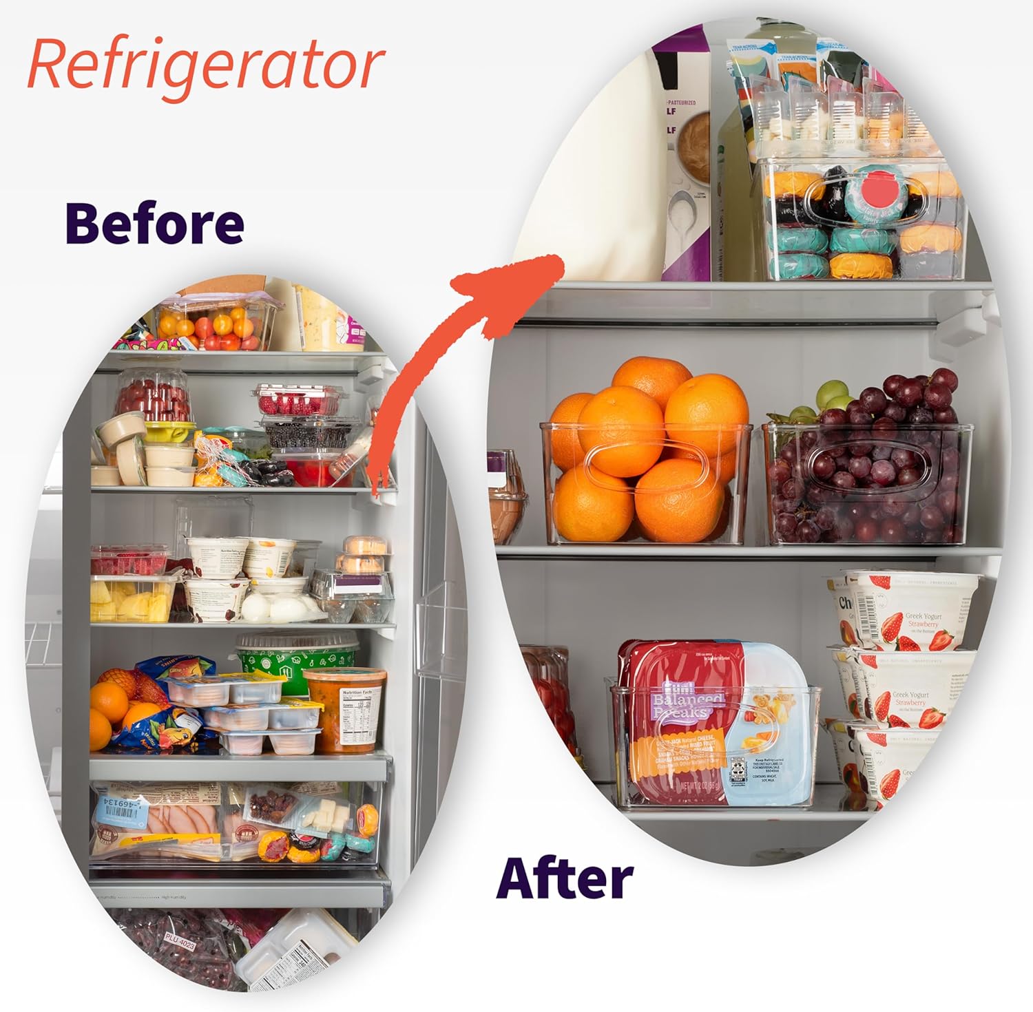 Plastic Pantry Organization and Storage Bins with Removable Dividers – Perfect Kitchen Organization or Kitchen