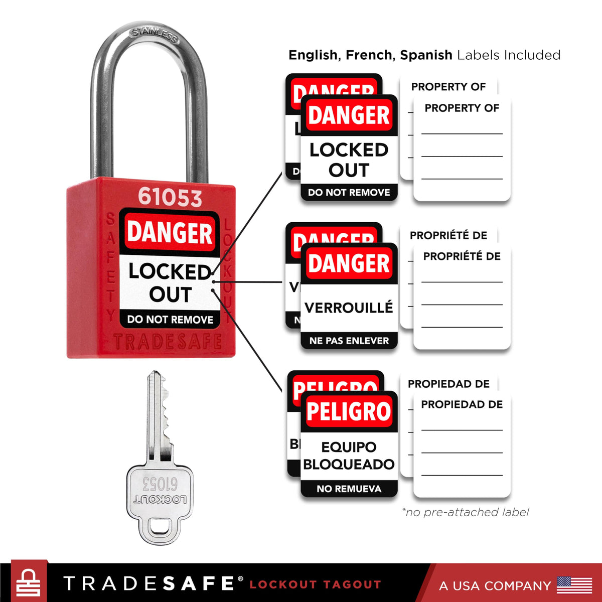 Breaker Lockout Tagout Kit, Electrical Loto Kit, 1 Key Per Lock