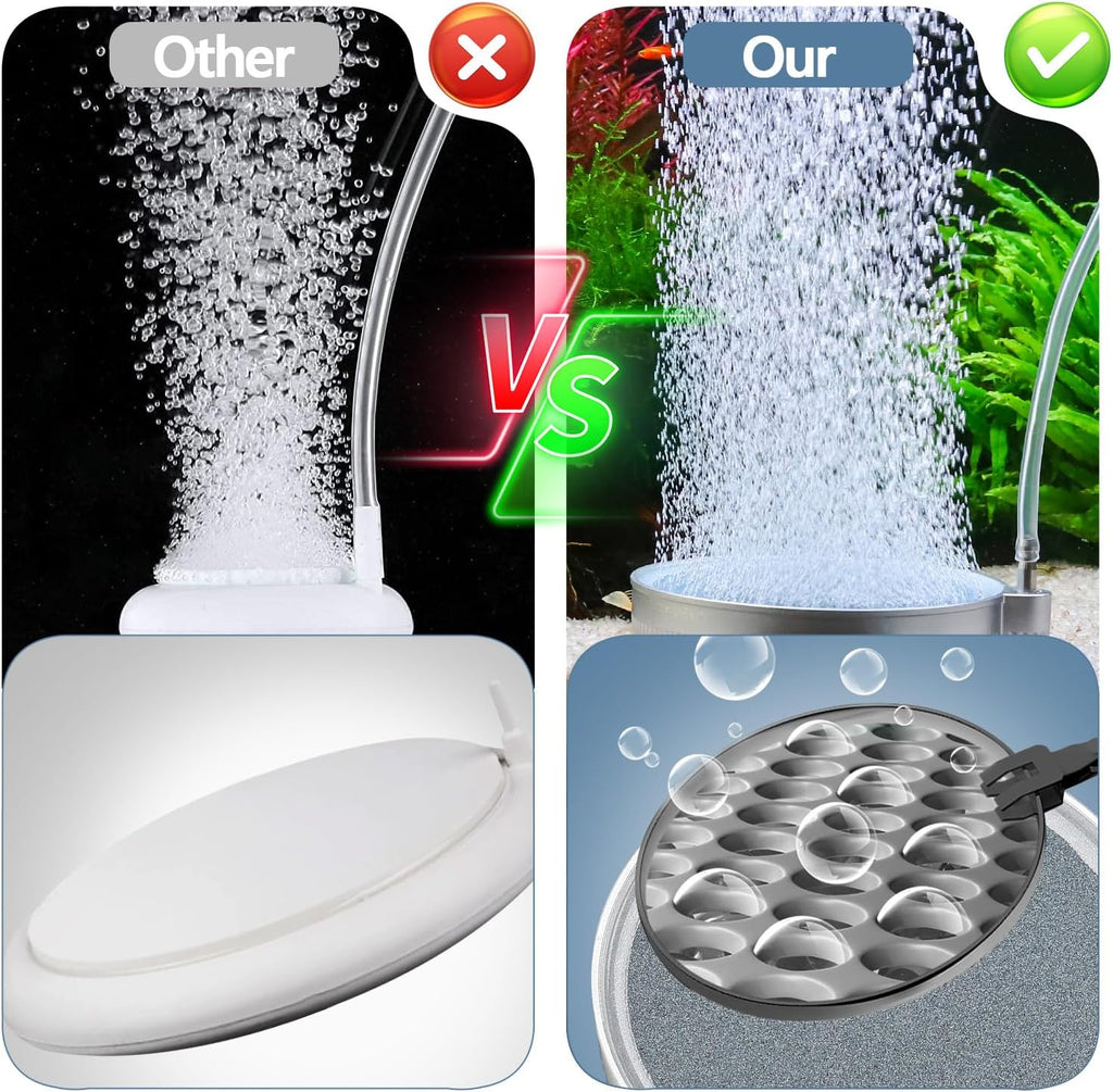 2 Inch 2 Pack Nano Air Stone, High Dissolved Oxygen Diffuser