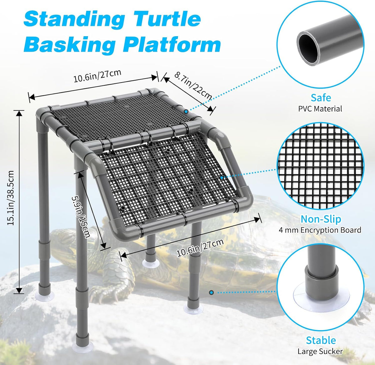 Standing Turtle Basking Platform for 15-90 Gallon Tanks