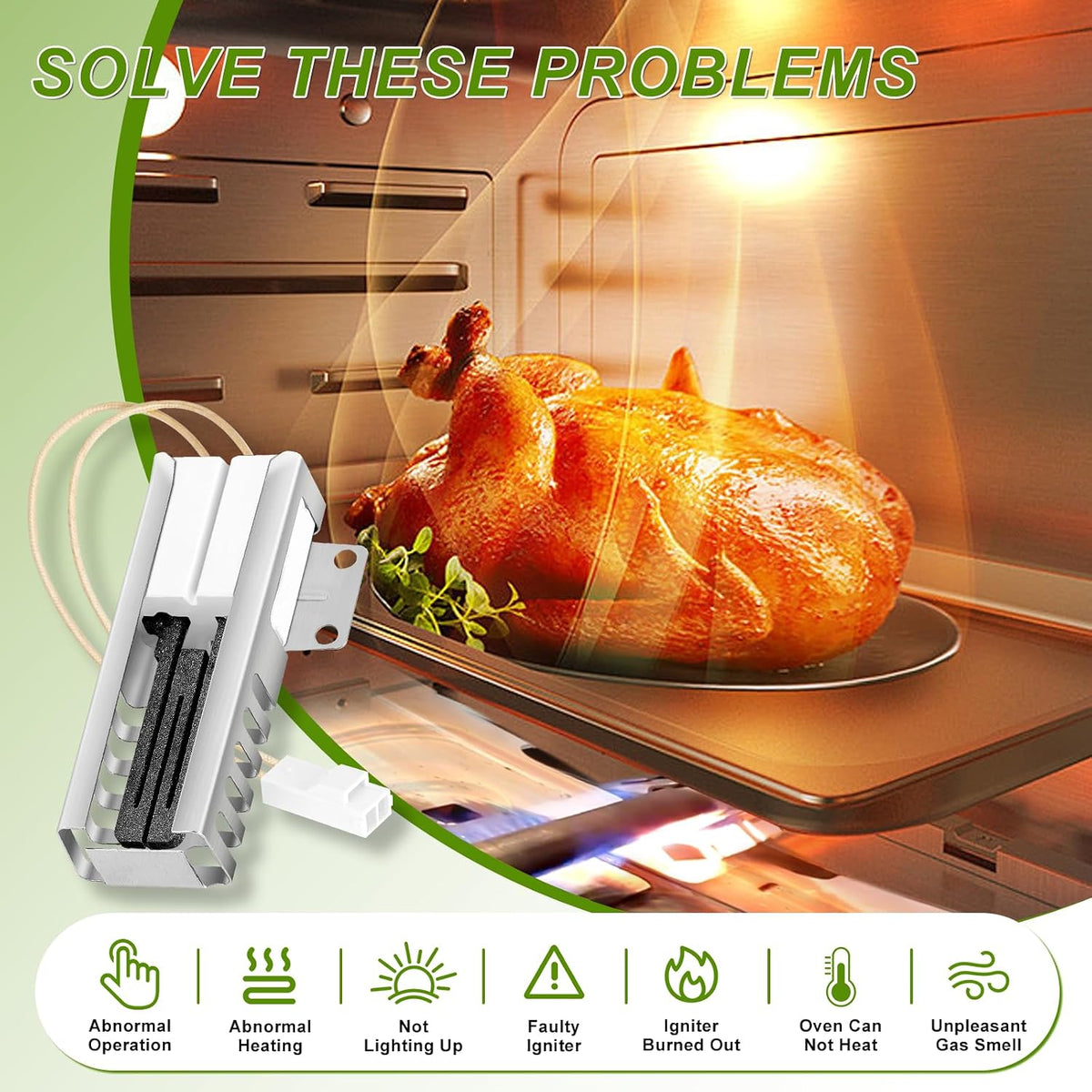 【2026 UPGRADED】W11208965 W11590294 Gas Range Oven Igniter Replacement for Whirlpool Amana Gas Range/Oven Replace W11506321 W11613927 4977065 AP7193166 PS16744629 EAP16744629 by Cenipar