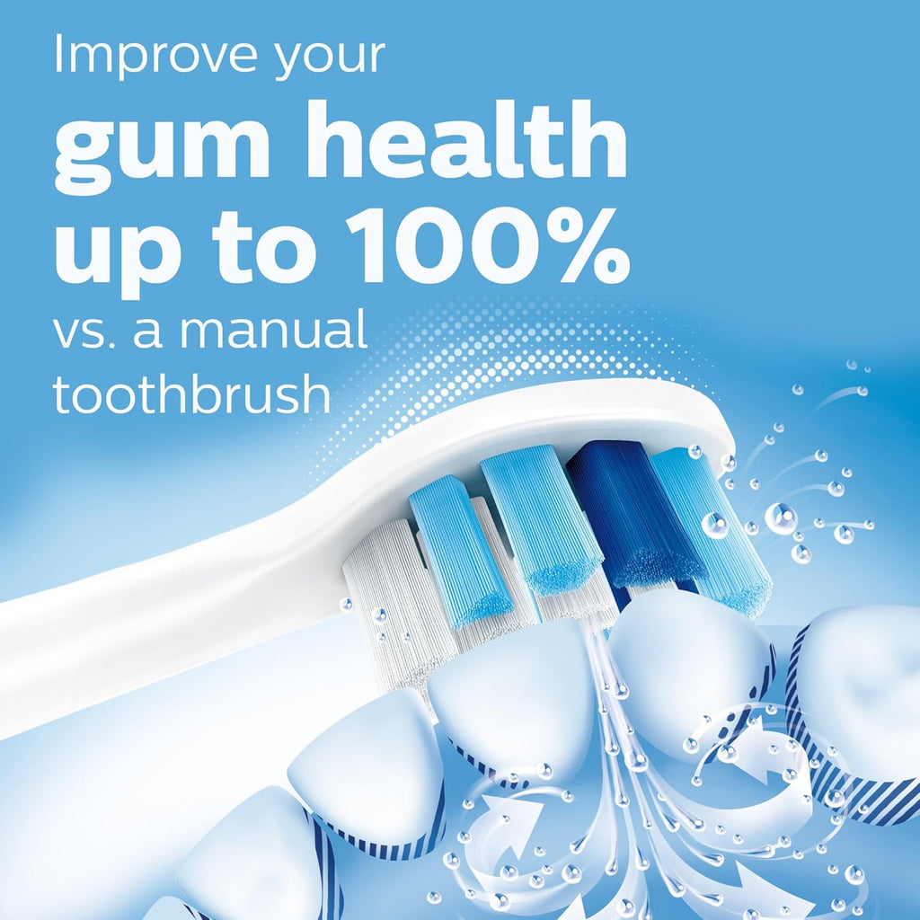 Compact Flosser 1000, Purple, ProtectiveClean 5300 Rechargeable Electric Toothbrush and 2PK Compact Nozzle Bundle