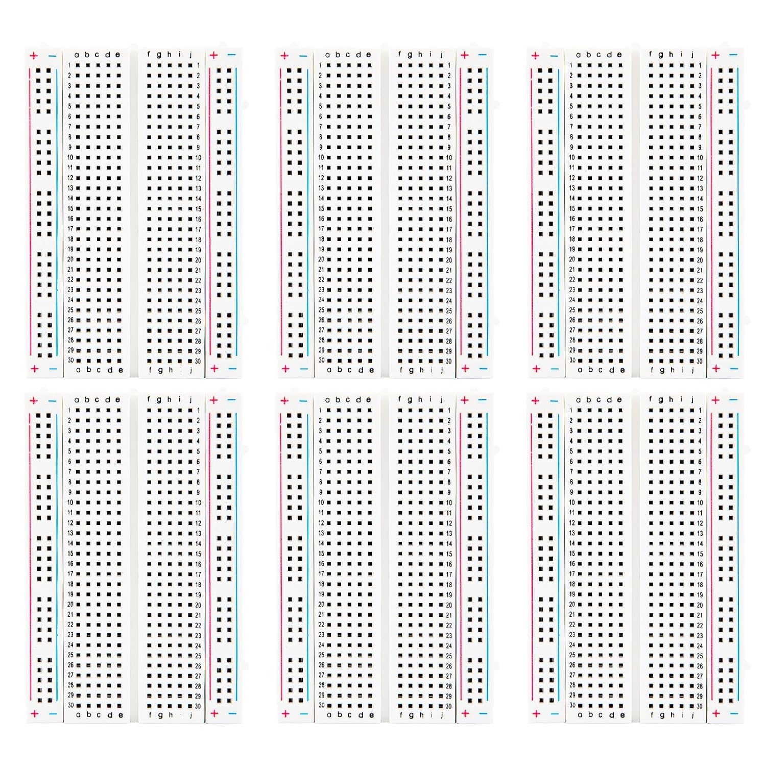 ELEGOO 6PCS 400 Point Breadboard Kit Solderless Breadboards for Arduino Project Small Bread Board Electronics for