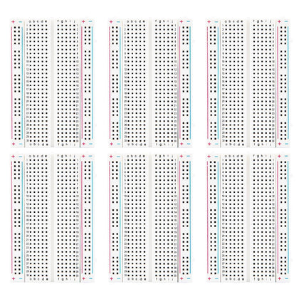ELEGOO 6PCS 400 Point Breadboard Kit Solderless Breadboards for Arduino Project Small Bread Board Electronics for