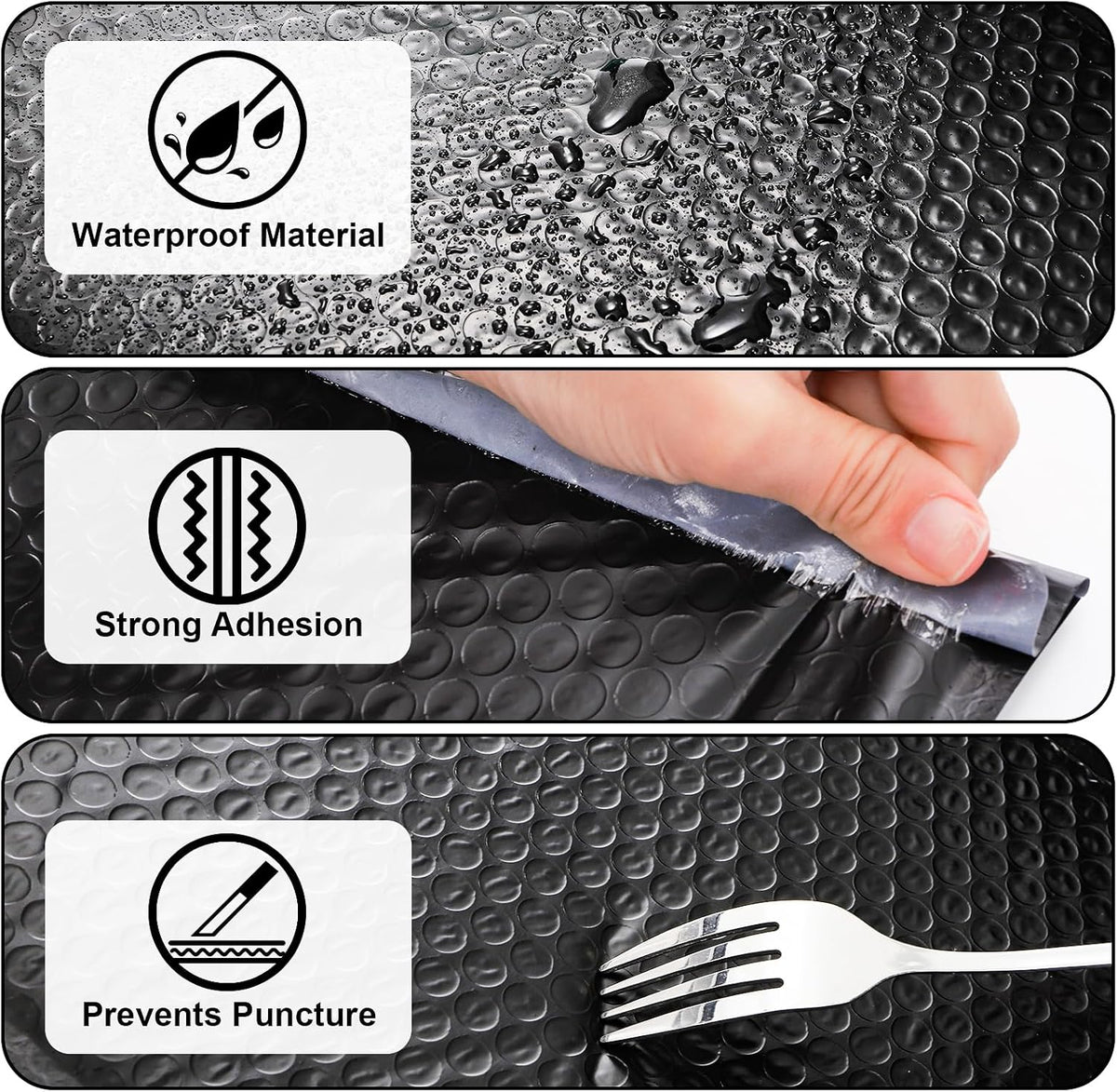 50 Pack Bubble Mailers 8.5 x 12", Usable Size 8.5 x 11" Self Seal Padded Envelopes Opaque Poly Wrap Bubble Bags