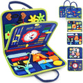 Toddler Busy Board, Montessori Sensory Toys for Boys, 1-4 Year Old Girl Toddler Travel Toys, Educational Learning