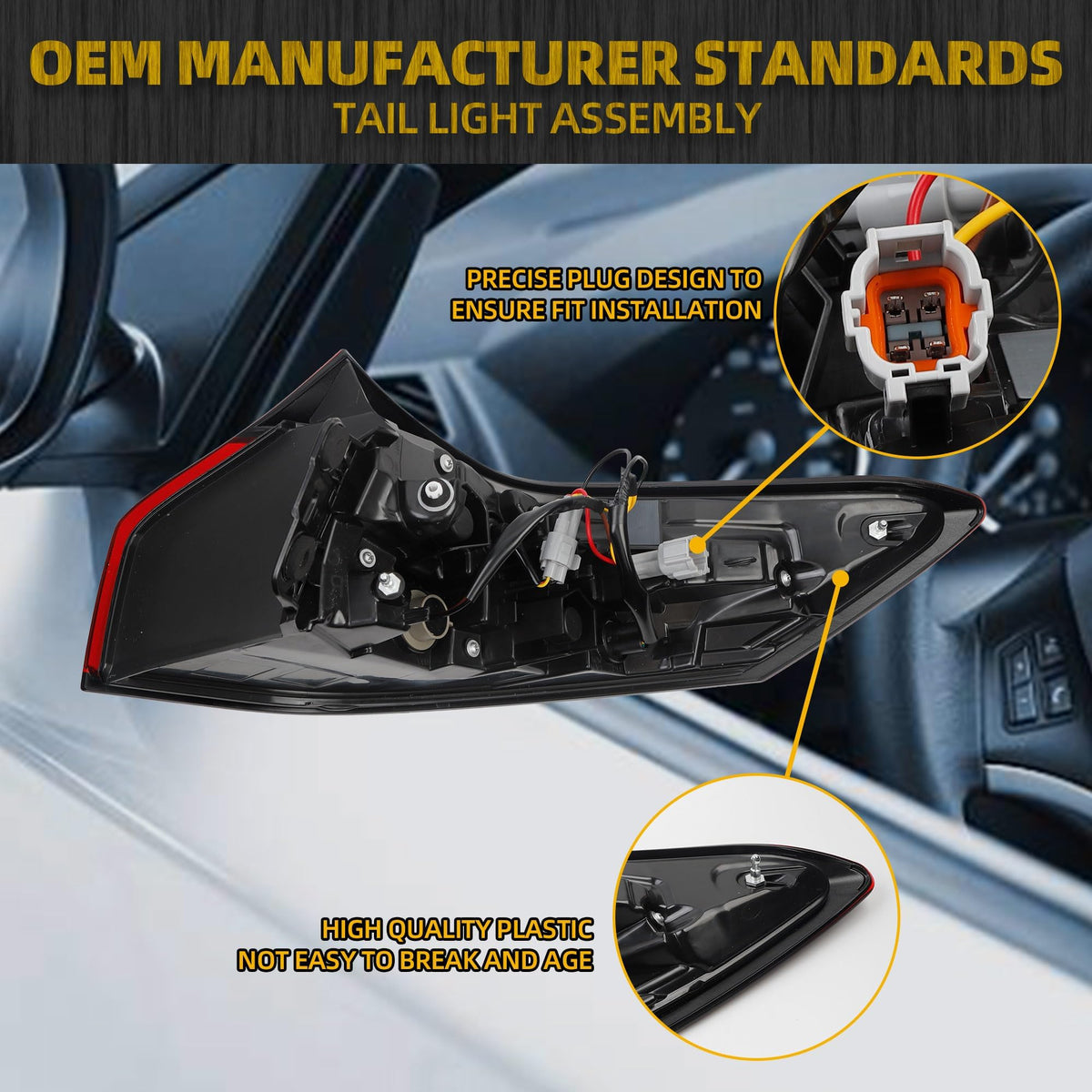 Tail Light Assembly LED Compatible with 2021-2024 Nissan Rogue