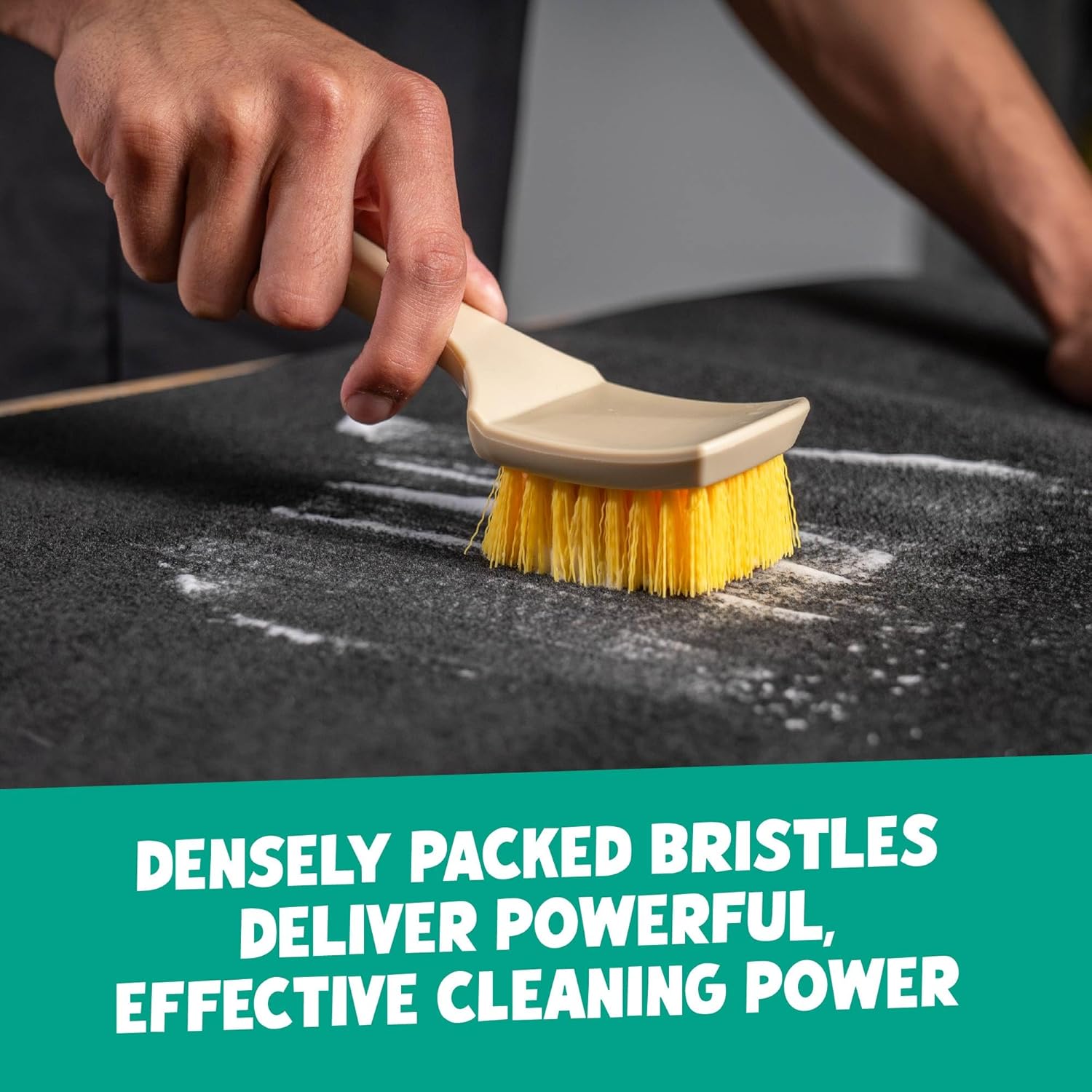 Induro 7 Heavy Duty Interior Carpet & Upholstery Detailing Brush – Durable Bristles, Car Carpet Brush for Deep