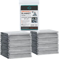 Emergency Blanket (12-Pack),Emergency Silver Foil Blanket– Perfect for Outdoors, Hiking, Survival, Marathons or First