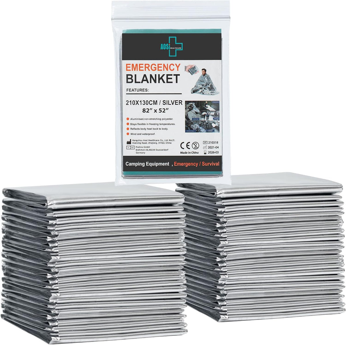 Emergency Blanket (12-Pack),Emergency Silver Foil Blanket– Perfect for Outdoors, Hiking, Survival, Marathons or First