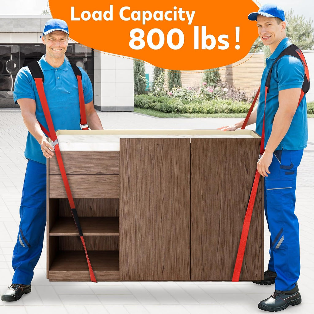 Moving Straps for Lifting Heavy Furniture: 2-Person Lifting & Moving System | High-density nylon, padded shoulders